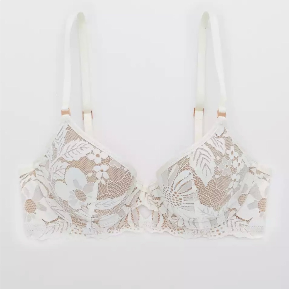 Aerie Lace Plunge Push Up Bra
